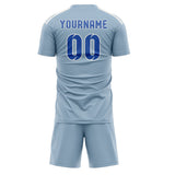 Custom Light Blue Sky Blue Soccer Set