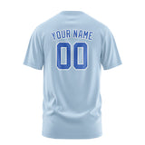 Custom Light Blue Sky Blue T-Shirt