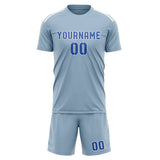 Custom Light Blue Sky Blue Soccer Set