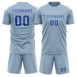 Custom Light Blue Sky Blue Soccer Set