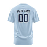 Custom Light Blue Blue T-Shirt