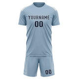 Custom Light Blue Blue Soccer Set