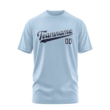 Custom Light Blue Blue T-Shirt