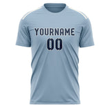Custom Light Blue Blue Soccer Jersey
