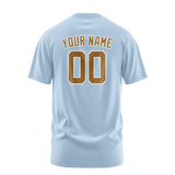 Custom Light Blue Khaki T-Shirt