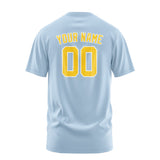 Custom Light Blue Gold T-Shirt
