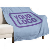 Custom Light Blue Lavender Blanket