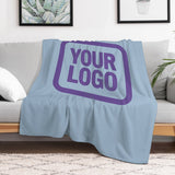 Custom Light Blue Lavender Blanket
