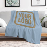 Custom Light Blue Light Khaki Blanket