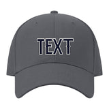 Custom Dark Grey Pale Peach Hat