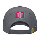 Custom Dark Grey Light Pink Hat 08B21813