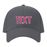 Custom Dark Grey Light Pink Hat 08B21813