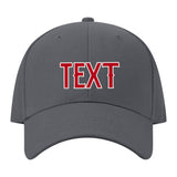 Custom Dark Grey Crimson Red Hat