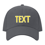 Custom Dark Grey Light Coral Red Hat 08B21826