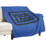 Custom Sky Blue Dark Olive Blanket