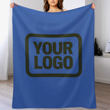 Custom Sky Blue Dark Olive Blanket