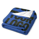 Custom Sky Blue Dark Olive Blanket
