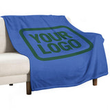 Custom Sky Blue Moss Green Blanket