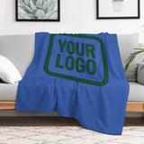 Custom Sky Blue Moss Green Blanket