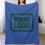 Custom Sky Blue Moss Green Blanket
