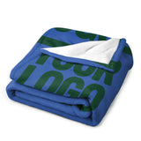Custom Sky Blue Moss Green Blanket