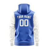 Custom Sky Blue White Hoodie 0909181809B31818