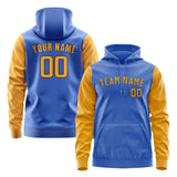 Custom Sky Blue Yellow Hoodie