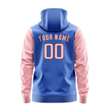 Custom Sky Blue Light Pink Hoodie 0909212109B31721