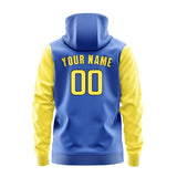 Custom Sky Blue Light Yellow Hoodie 0909262609B31726