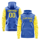 Custom Sky Blue Light Yellow Hoodie