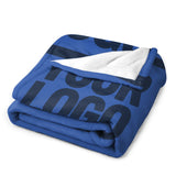 Custom Sky Blue Navy Blue Blanket