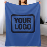 Custom Sky Blue Steel Blue Blanket