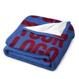 Custom Sky Blue Crimson Blanket