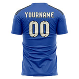 Custom Sky Blue Cream Soccer Jersey