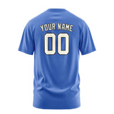 Custom Sky Blue Cream T-Shirt