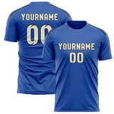 Custom Sky Blue Cream Soccer Jersey