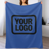 Custom Sky Blue Black Blanket
