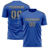 Custom Sky Blue Gray Soccer Jersey