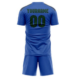 Custom Sky Blue Green Soccer Set