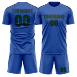 Custom Sky Blue Green Soccer Set