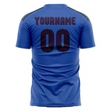 Custom Sky Blue Purple Soccer Jersey