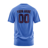 Custom Sky Blue Purple T-Shirt