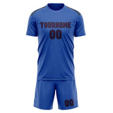 Custom Sky Blue Purple Soccer Set