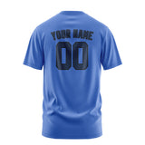 Custom Sky Blue Blue T-Shirt