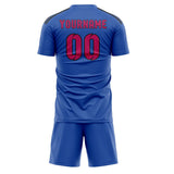 Custom Sky Blue Pink Soccer Set