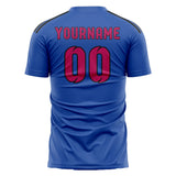 Custom Sky Blue Pink Soccer Jersey