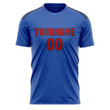 Custom Sky Blue Red Soccer Jersey