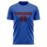 Custom Sky Blue Crimson Red Soccer Jersey