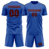 Custom Sky Blue Crimson Red Soccer Set