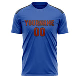 Custom Sky Blue Coral Red Soccer Jersey